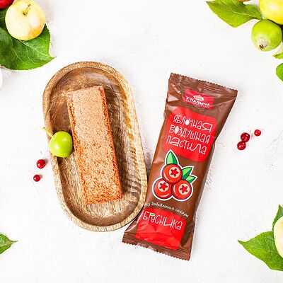 Пастила яблочная воздушная без добавления сахара с брусникой в У Палыча. С пылу, с жару! по цене 137 ₽