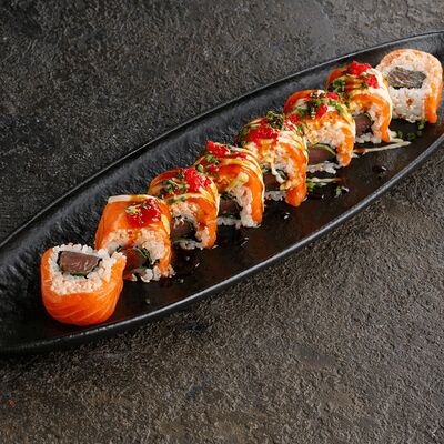 Тунец юдзу-лосось-васаби в Puberty по цене 1100 ₽