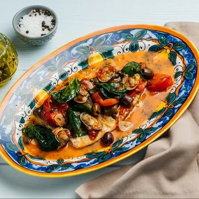 Филе сибаса в соусе аква пацца в Lucia osteria по цене 2330 ₽