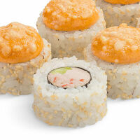 Ролл Филадельфия с лососем, крабом и белым соусом в MYBOX