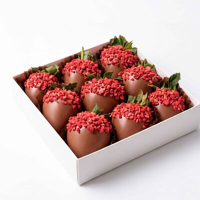 Клубника в шоколаде с сублимированной малиной Фрагола Росса S в Клубника в шоколаде VeryBerryLab по цене 3990 ₽