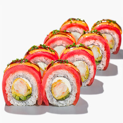 Тунец с креветкой темпура в Вкус и лосось по цене 890 ₽