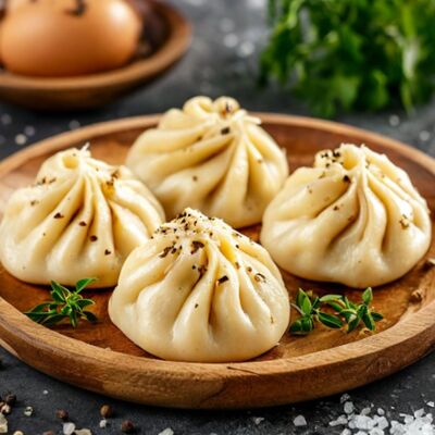 Хинкали сочные со свининой и курицей в Park cafe по цене 350 ₽