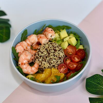 Fitness-боул с киноа и креветками в Pokemania по цене 1119 ₽