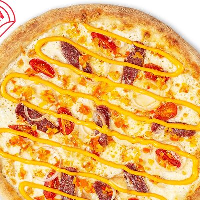 Пицца С колбасками и цыпленком в Итальянская Пиццерия по цене 599 ₽