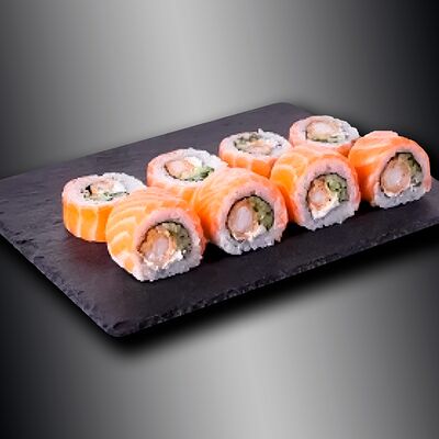 Ролл Сяке с креветкой в МАЛИНА АЗИЯ по цене 710 ₽