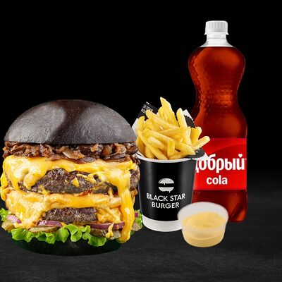 Комбо Грибной трип двойной в Black Star Burger по цене 1597 ₽