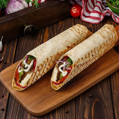 Вегетарианская шаурмав Много мяса по цене 500 ₽