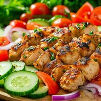 Шашлык из курицыв Слива