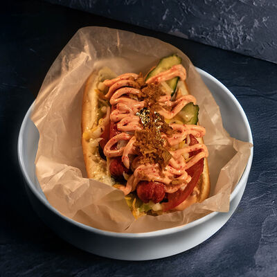 Хот-дог с двумя сосискамив Berberry & ptichka по цене 550 ₽