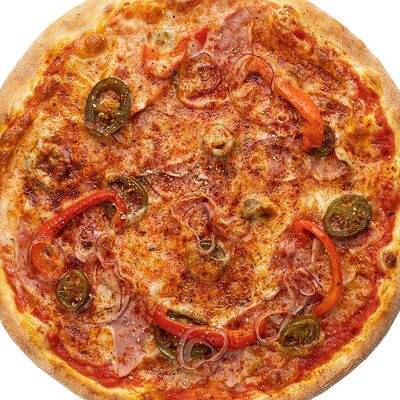 Пицца с ветчиной и беконом в Cheese Knock по цене 780 ₽