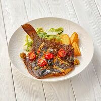 Камбала запеченнаяв Пармезан