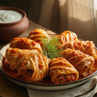 Голубцы с мясом поросёнка в Фабрика-кухня ex. The Black Door по цене 19 р.