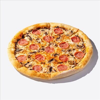 Пицца с трюфелем, ветчиной и грибами в Много лосося по цене 505