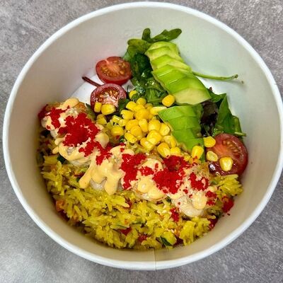 Боул с креветками в Бистро 24 на Шамиля по цене 540 ₽