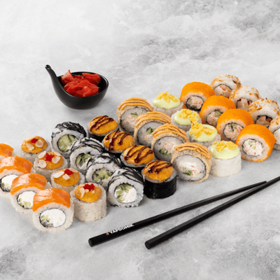 Килограмм с филадельфией в Японский домик по цене 1868 ₽