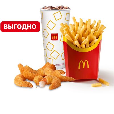 Креветки (6 шт.) Большой МакКомбо в Макдоналдс по цене 345 ₽
