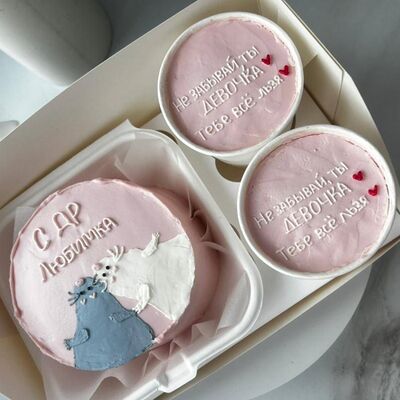 Торт в стакане, бенто и 2 cake to go,трайфлы с ДР любимка, ты девочка - тебе всё льзя в Elian Сhocolate по цене 3600 ₽
