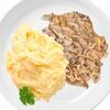 Бефстроганов из говядины с картофельным пюре в People's food по цене 409