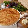 Осетинский пирог с курицей, сыром и грибами в кафе L