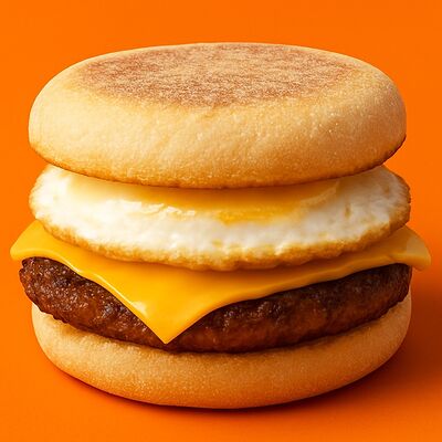 Бургер с яйцом и котлетой в Бистро по цене 390 ₽