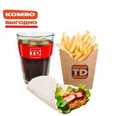 Комбо с роллом Чикен в Бургерная по цене 399 ₽