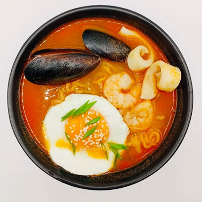 Лапша Рамен с морепродуктами в NSeoul Корейская кухня по цене 749 ₽