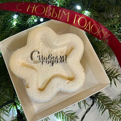 Бенто муссовый на Новый год Звезда белая в Allowberry по цене 3700 ₽