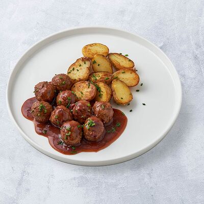 Норвежские фрикадельки в демигласе в Vaffel по цене 700 ₽