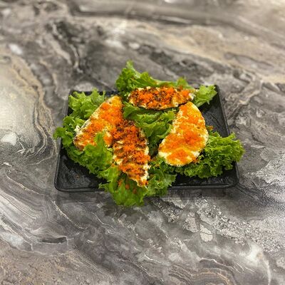 Мидии Киви, запеченные с соусом спайси в Суши-бар Макото по цене 500 ₽