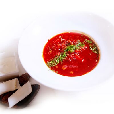 Борщ в Кафе на развилке по цене 527 ₽