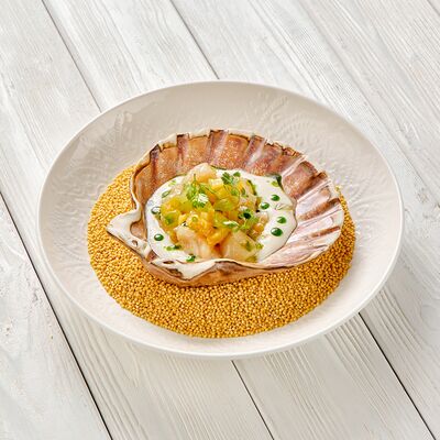 Севиче из гребешка в Пармезан по цене 845 ₽