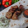 Логотип кафе GRILL Под Дубом Шашлык Шаурма