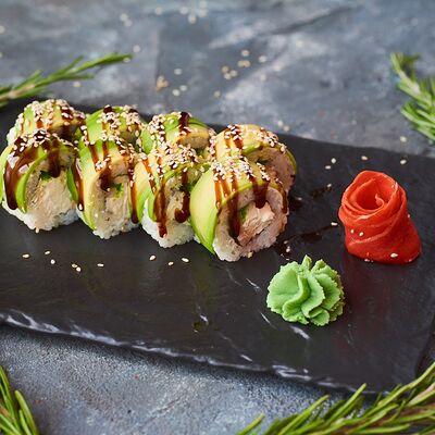 Ролл Зеленый дракон в Баба роллс по цене 435 ₽