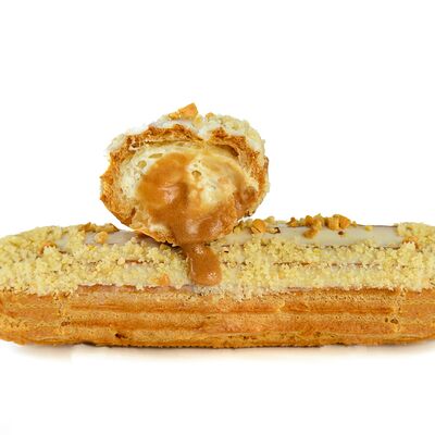 Эклер с бананом и соленой карамелью в Кусай эклер по цене 286 ₽