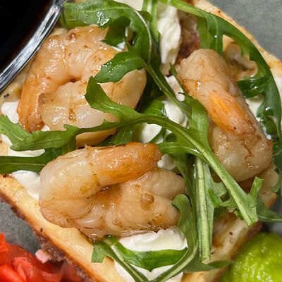 Вафля из батата с креветками в Вок&Вафля по цене 690 ₽