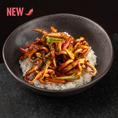 Щупальца кальмара по-азиатски с рисом в Secret Kitchen по цене 730 ₽