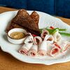 Сало домашнее с ржаными гренками, чесноком, острым перцем и горчицей в Васильки по цене 539