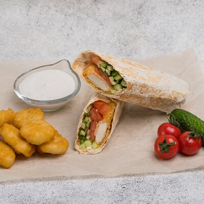 Шаверма с наггетсами в Шаверма Чёрное&Белое-Шавероуд по цене 469 ₽