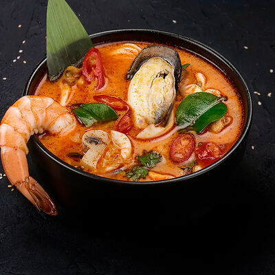 Суп Том Ям с морепродуктами в Евразия экспресс по цене 795 ₽