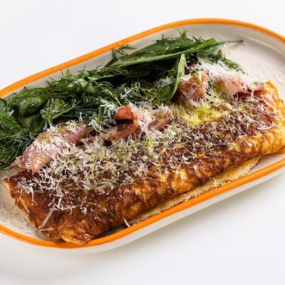 Д Классический омлет с ветчиной и Четыре сырами в Вольсов по цене 520 ₽