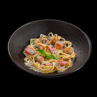 Спагетти с ветчиной и грибами в Пицца Пи