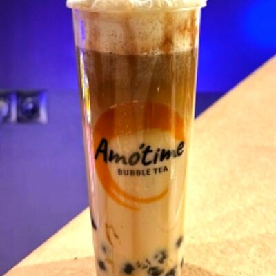 Айс латте карамель в Amotime bubble tea & coffee по цене 619 ₽