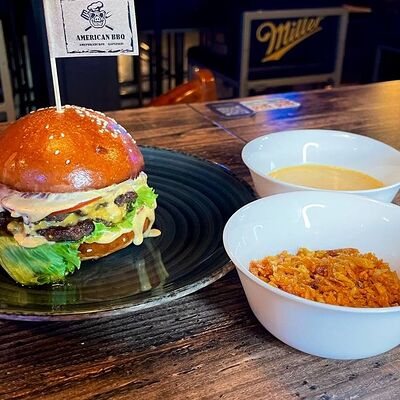 Криспи Биг чизбургер в American BBQ по цене 38 р.