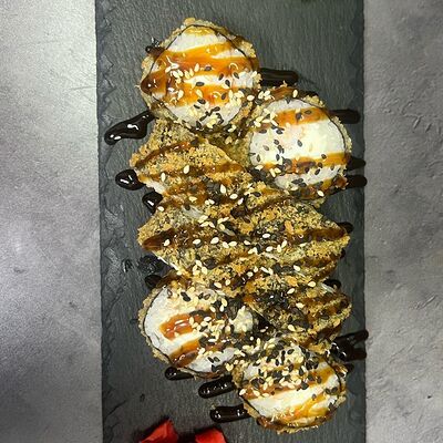 Ролл Хаманиши жареный в Лось Лосось по цене 740 ₽