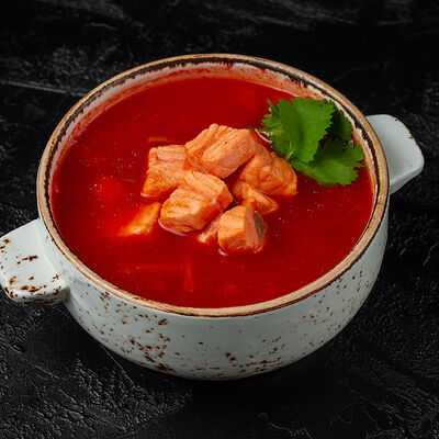 Острый томатный суп с лососем в Sushi House по цене 390 ₽