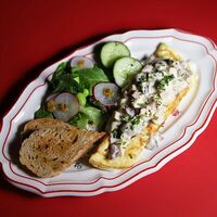 Омлет с курицей и жюльеном в Ptitim