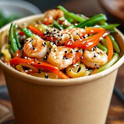 Удон терияки с морепродуктами в ПиЦЦунда Море начинки по цене 660 ₽