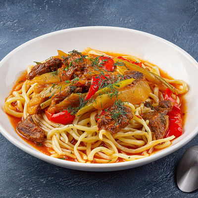 Лагман Уйгурский в Узбекская кухня Халяль по цене 325 ₽