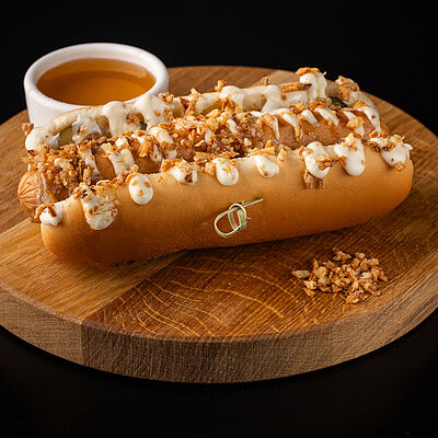 Е хот-дог в DARK SIDE шаурма & гриль по цене 455 ₽